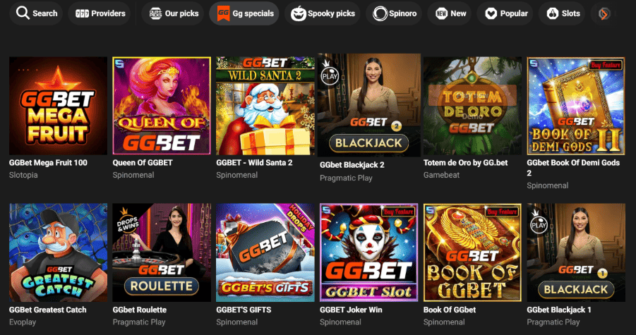 Oferta Gier w GGBet